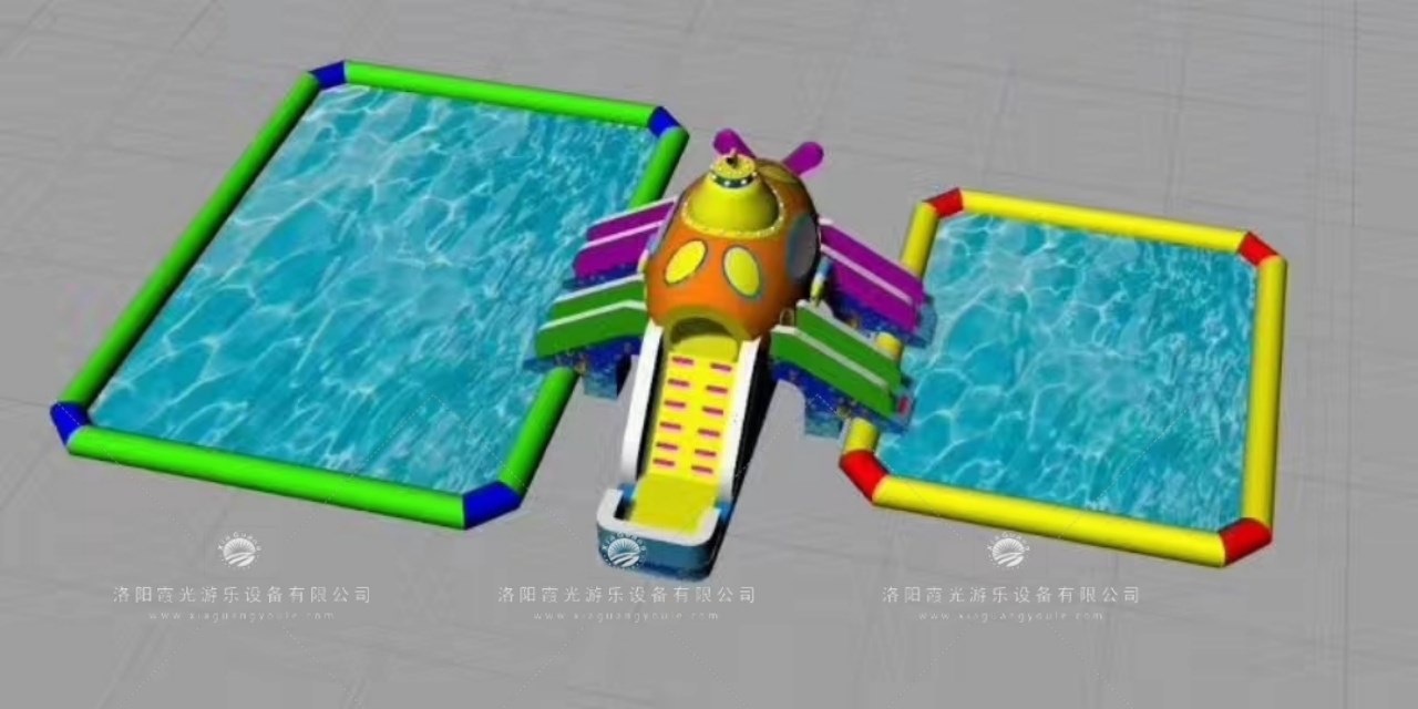 紫金深海潜艇儿童乐园充气游泳池